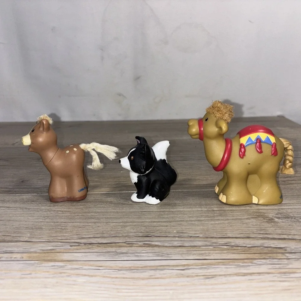 3 Pc Fisher Price Nativity Animal Christmas Barnyard Scene